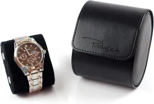 Single Watch Travel Case, Personalized Luxury Watch Travel Case, Handmade by Artisans - Watch Carrying Case for Storage and Display (Black, 1 Watch ascend Case) Classic Leather 