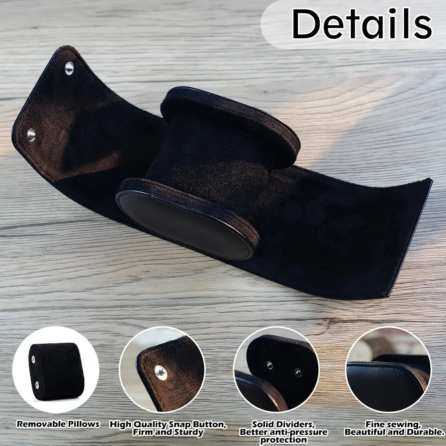 Single Watch Travel Case, Personalized Luxury Watch Travel Case, Handmade by Artisans - Watch Carrying Case for Storage and Display (Black, 1 Watch ascend Case) Classic Leather 