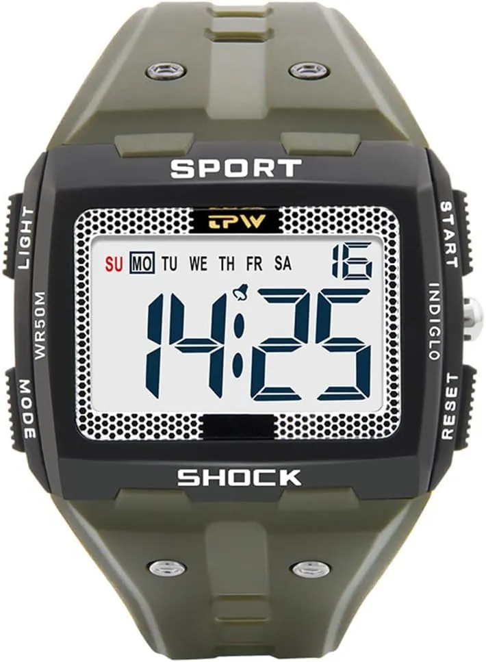 Size Digital Watch Easy to Read 5ATM Water concept rental Resistant for Men Gosasa Multifunctional Men Watches Sport Watch Luminous Big Numbers Large 