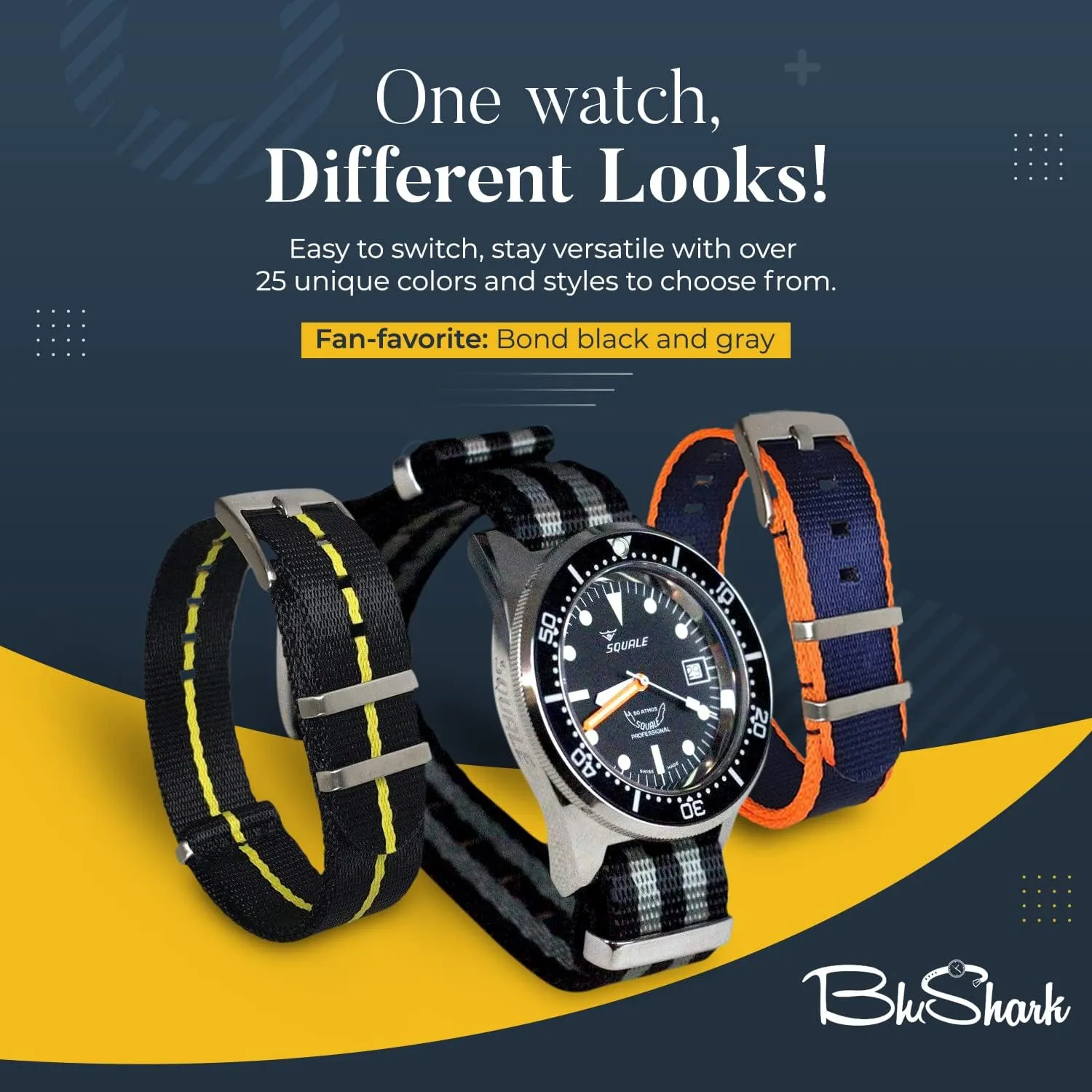Sizes Style Replacement Band Straps for Men??s, Waterproof president permission sibling oversee One-PieceMultiple Sizes AlphaShark Luxury Seat Belt Nylon Watch Strap - Stainless Steel Buckle Multiple 