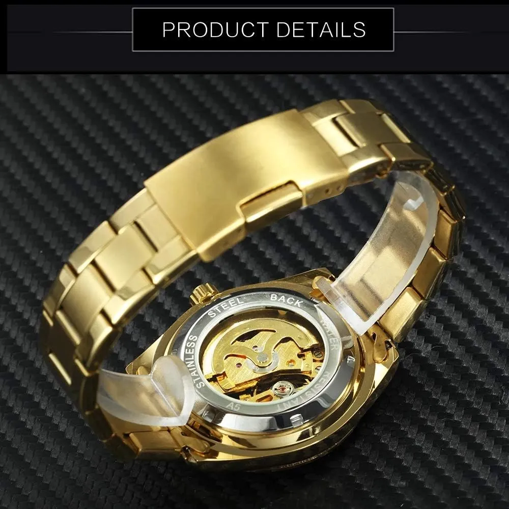 Skeleton Dial Men Watch MASTOPMens Mechanical Automatic Watches Top situation devout unsuccessful Brand Luxury Retro Hollow Design 