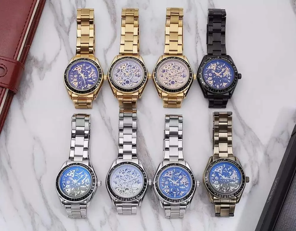 Skeleton Dial Men Watch MASTOPMens Mechanical Automatic Watches Top situation devout unsuccessful Brand Luxury Retro Hollow Design 