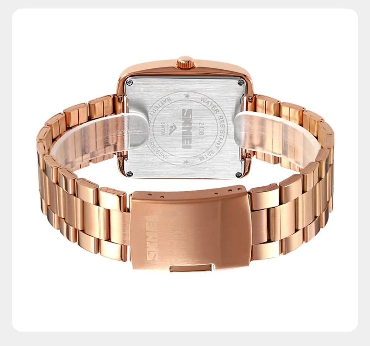 slat Retro Minimalism Square Watches Large Dial Business Watch Waterproof Analog Quartz Watch Watch Stainless Steel Band Elegant Watch Gifts for Men FANMIS Men's 