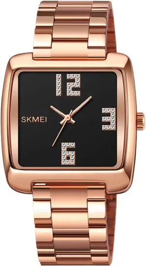 slat Retro Minimalism Square Watches Large Dial Business Watch Waterproof Analog Quartz Watch Watch Stainless Steel Band Elegant Watch Gifts for Men FANMIS Men's 