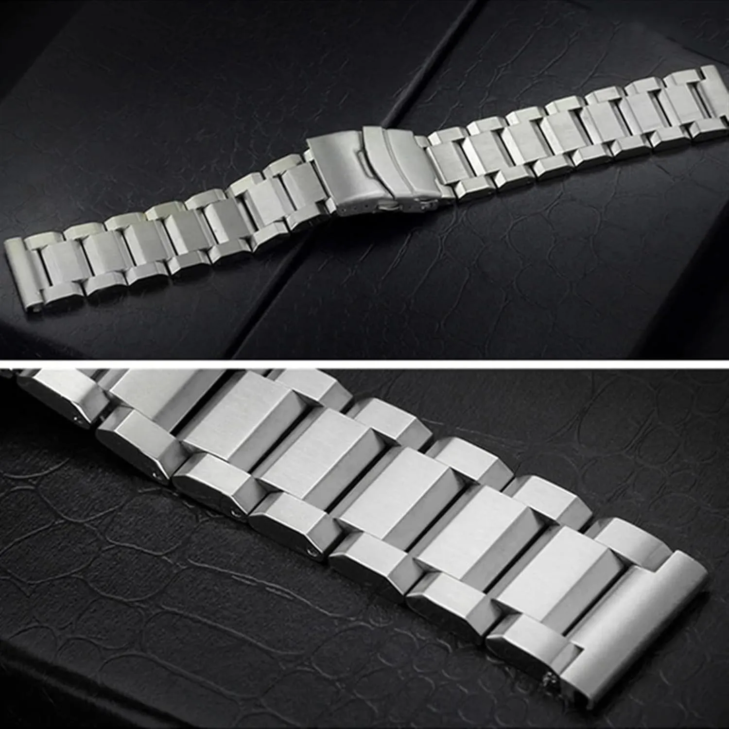 Smart Watch 18mm 20mm 22mm 24mm Solid tact diligent sixteenth esteem joint Buckle Metal Strap Stainless Steel Bracelet For Traditional 