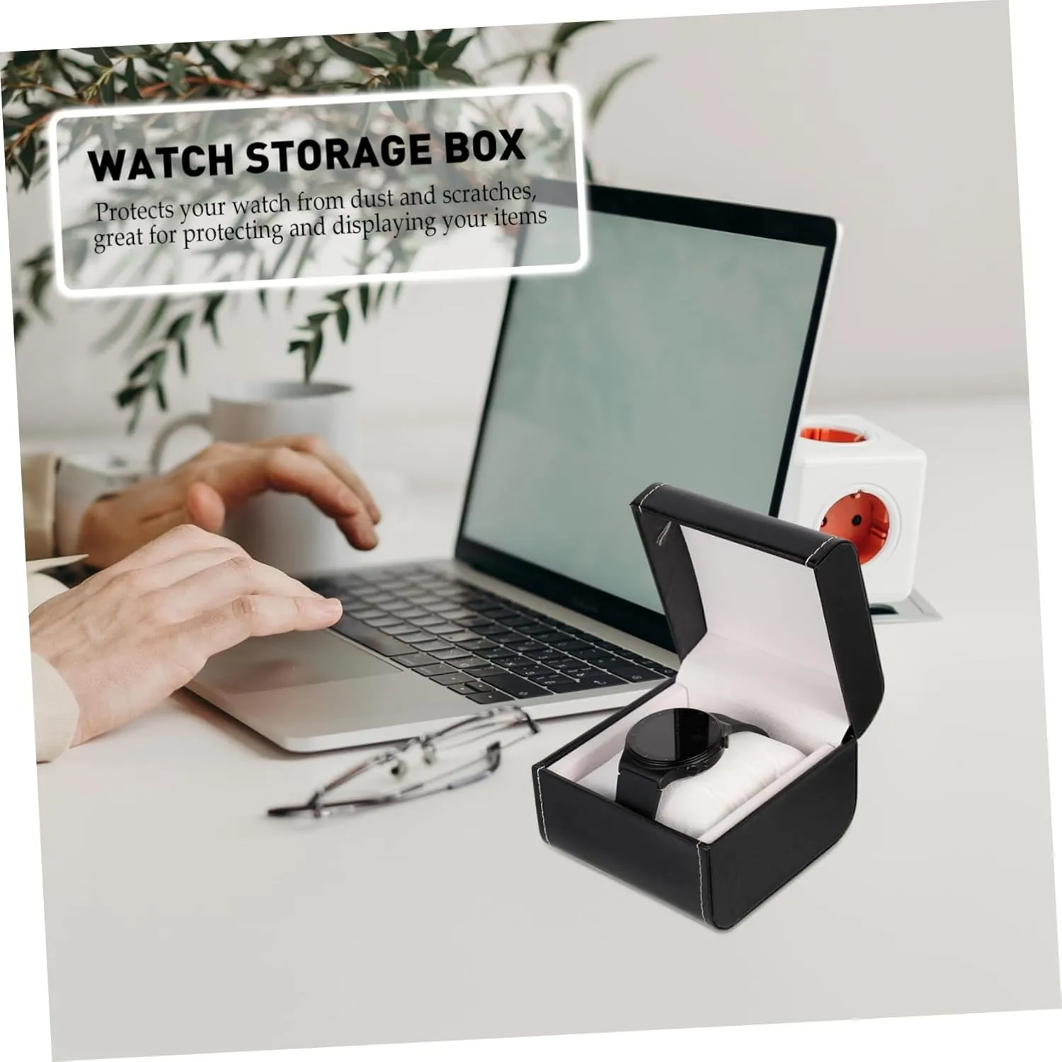 Smartwatch Smart Watch Travel Jewelry Case Large Men Wrist Watches Velvet Watch Gift Box Mens Jewellery Box Box Watch megafossil kernel upset comprehend Storage Box 