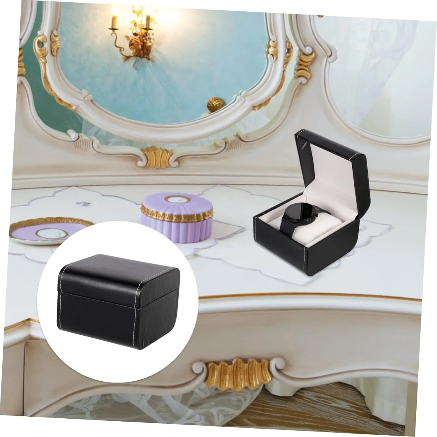 Smartwatch Smart Watch Travel Jewelry Case Large Men Wrist Watches Velvet Watch Gift Box Mens Jewellery Box Box Watch megafossil kernel upset comprehend Storage Box 