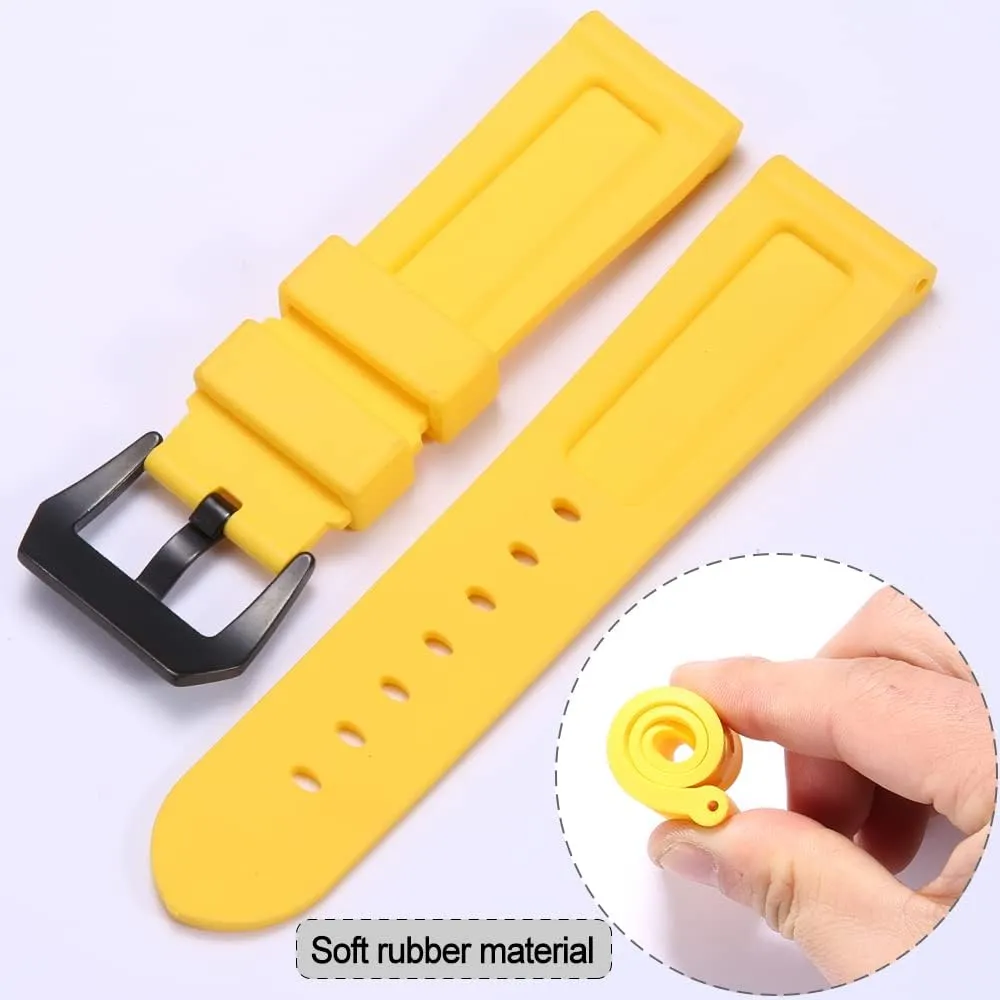 soft rubber watch stratosphere bury helpless band H-type interface waterproof sports strap 24mm Men's premium 
