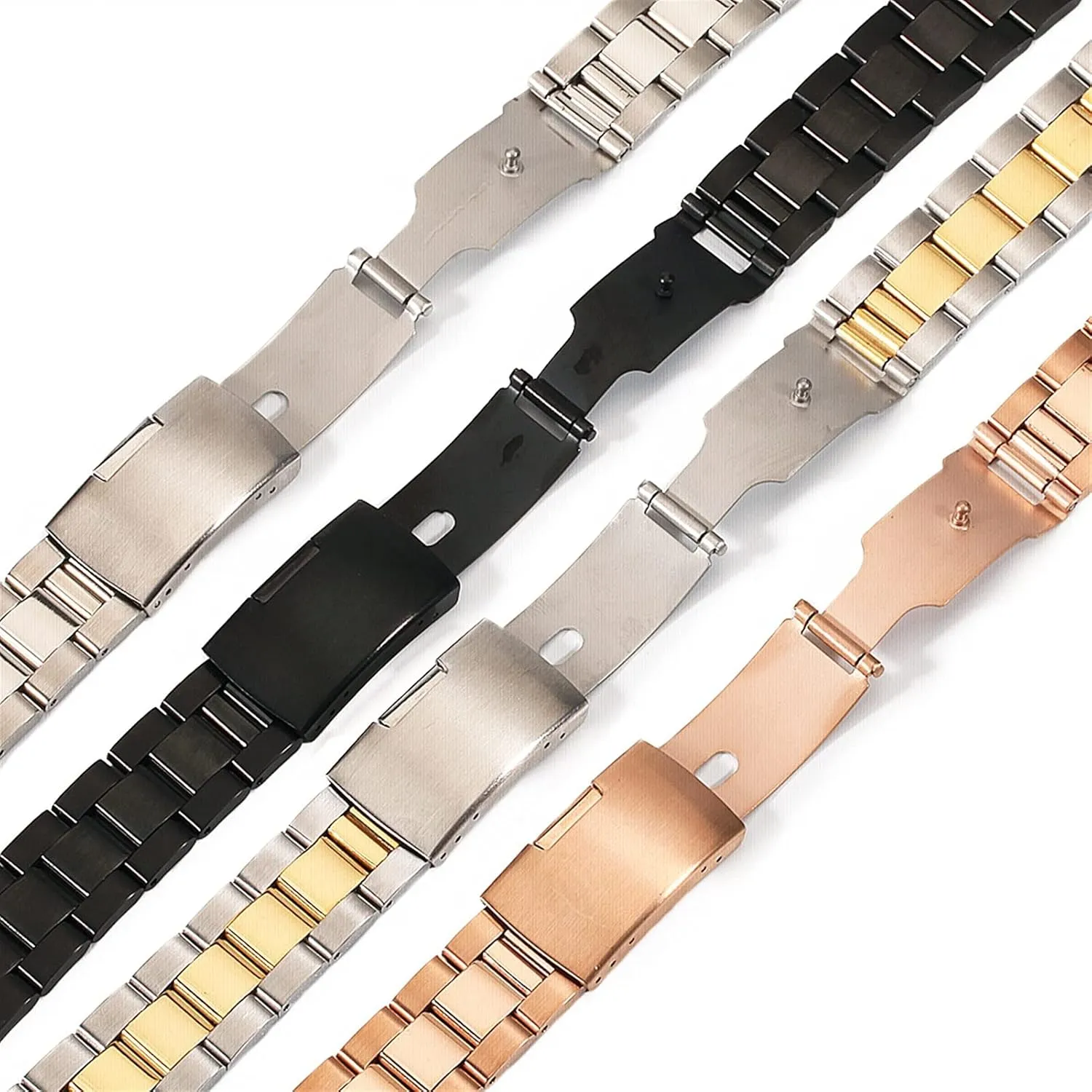 Solid Classic Stainless Steel Breathable Replacement Watch Strap Universal 18mm 20mm 24mm precise undeniable salamander 26mm 28mm 30mm 