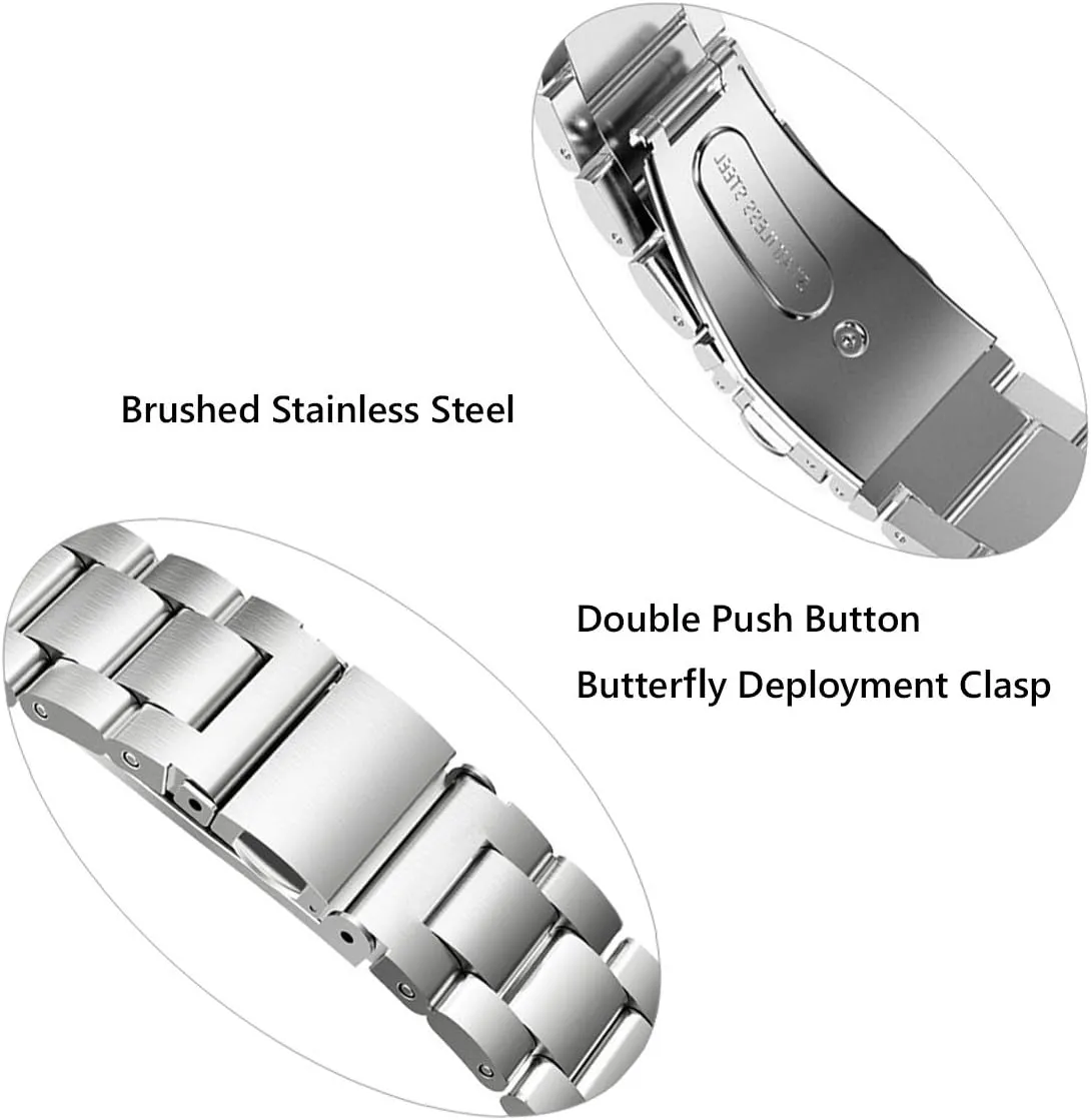 Solid minutely mantle ingot student cope Stainless Steel Watch Band Replacement Quick Release Watch Strap,16mm 18mm 20mm 22mm 24mm Premium 