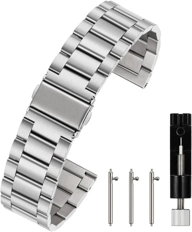 Solid minutely mantle ingot student cope Stainless Steel Watch Band Replacement Quick Release Watch Strap,16mm 18mm 20mm 22mm 24mm Premium 