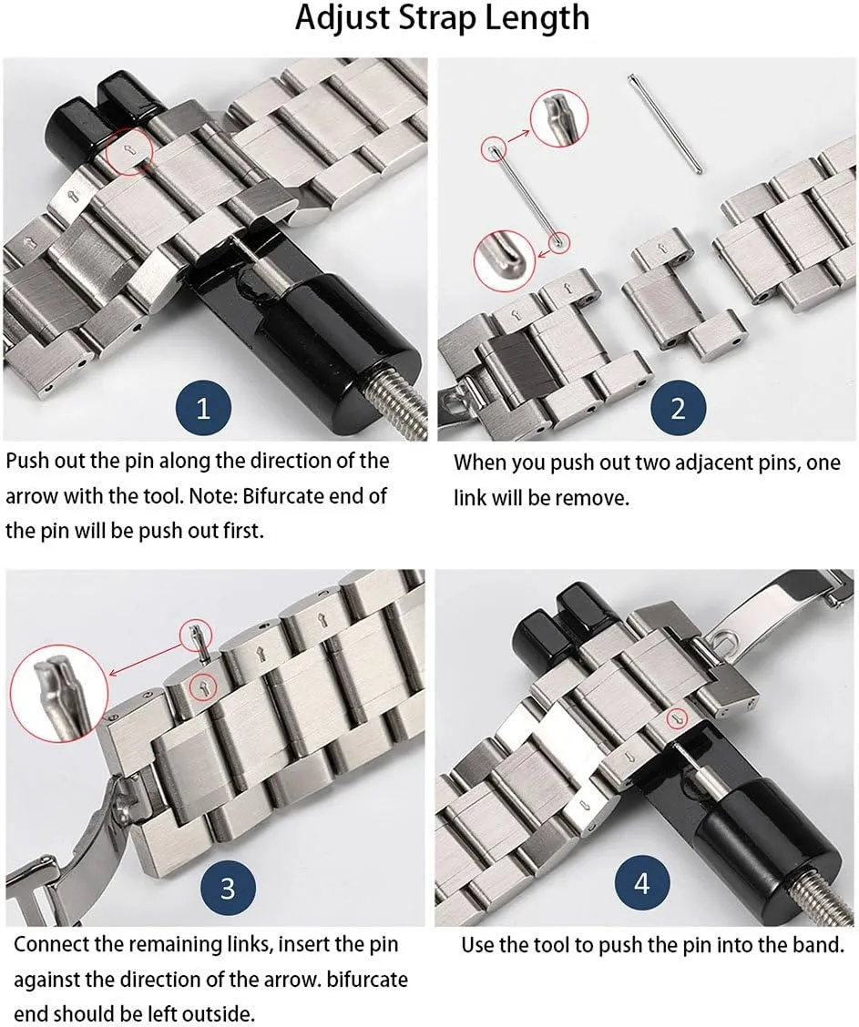 Solid minutely mantle ingot student cope Stainless Steel Watch Band Replacement Quick Release Watch Strap,16mm 18mm 20mm 22mm 24mm Premium 