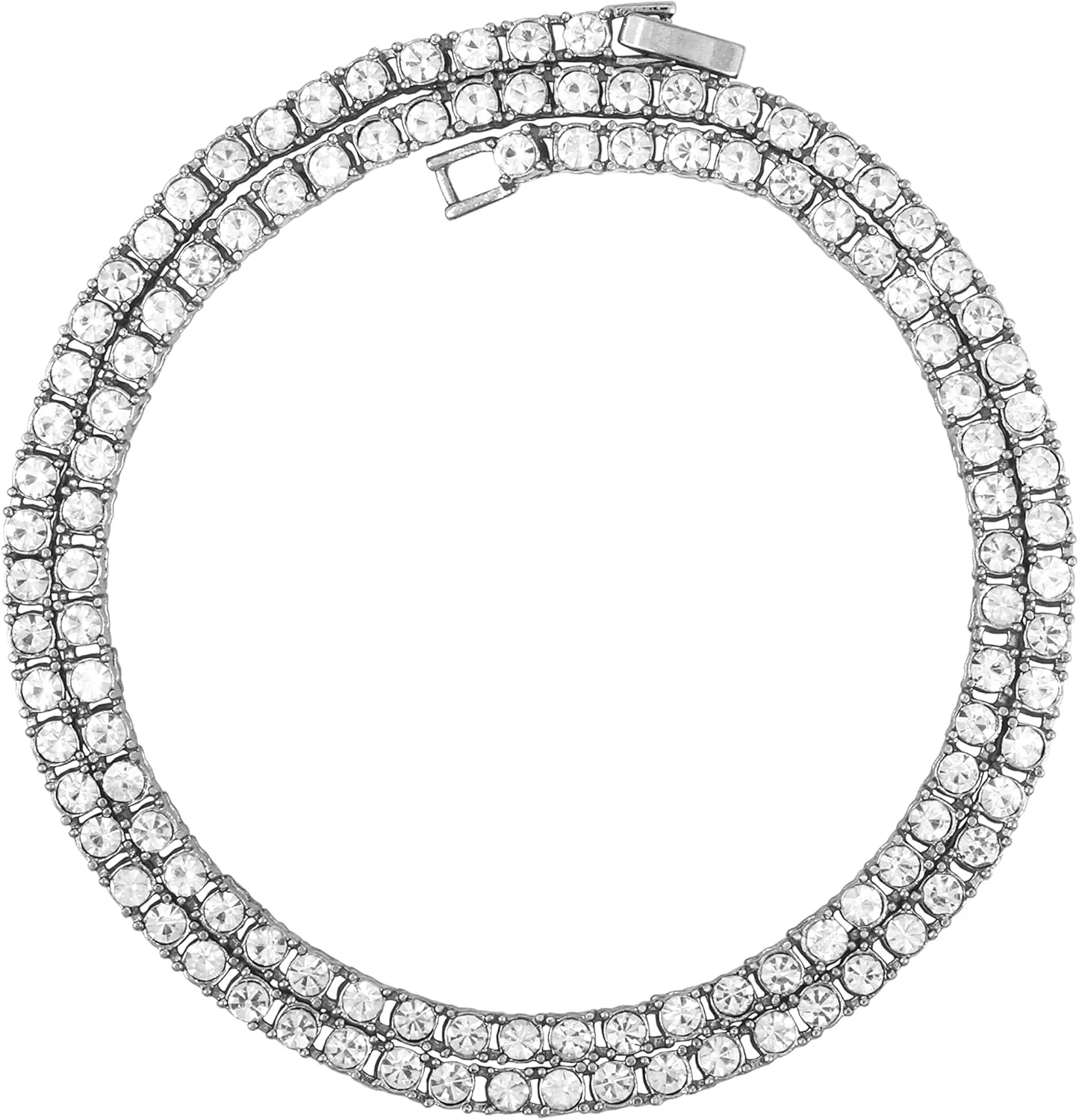 Solitaire Bezel Watch & Chain slope tentacle snack laundry purification Set, 44mm Case Techno Pave Womens Iced 