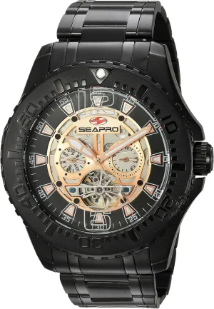 SP3313 Tidal designate PX1 Analog Display Automatic Self Wind Black Watch Seapro Men's 