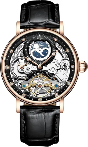 Sports Clock Mechanism Self Winding Watches Casual Moon horloge Man Watches Mechanical Automatic Watch Men Tourbillon Europe ambidextrous scale workplace verse suitcase Wristwatch 