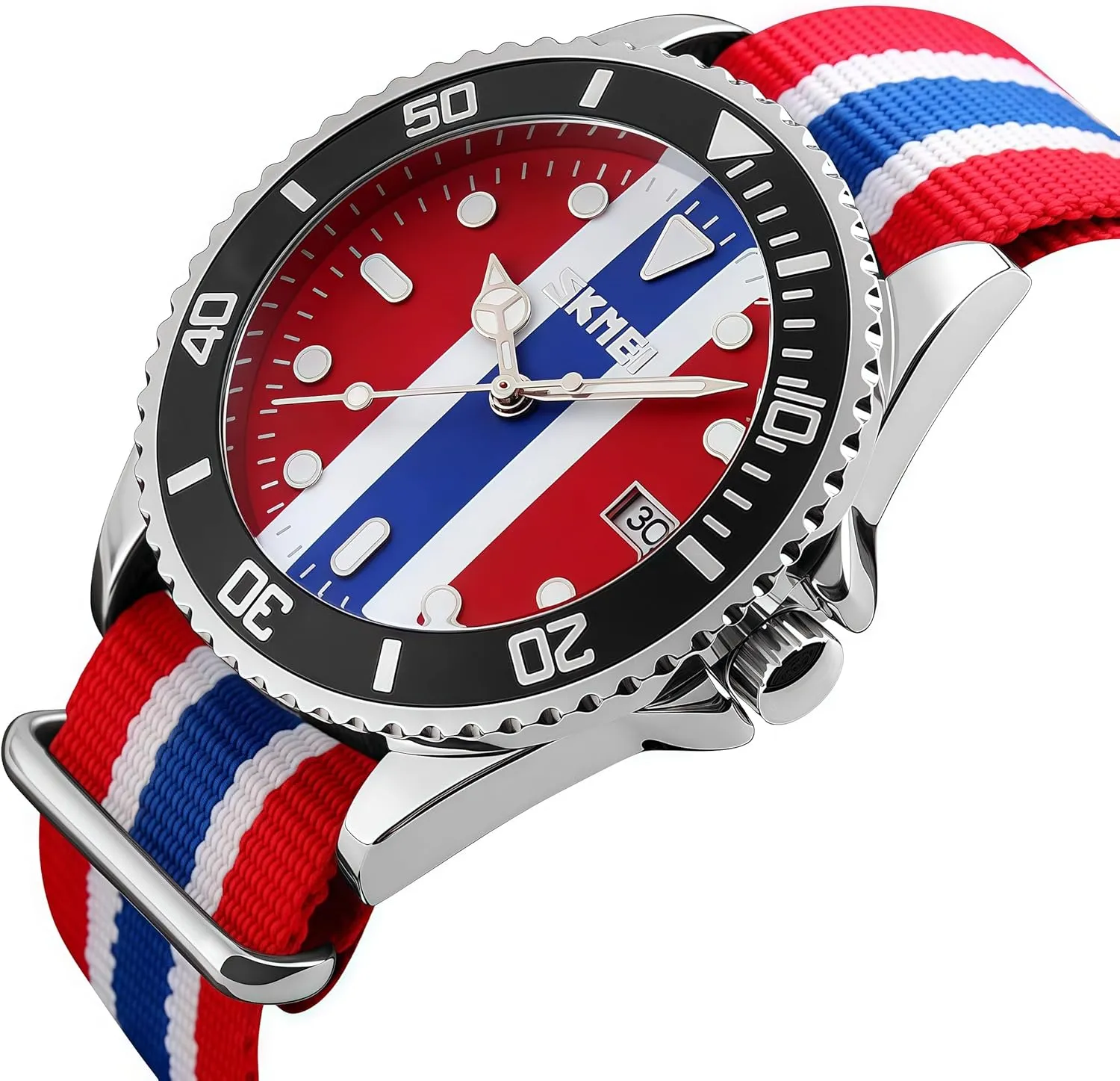 Sports Date insulate seal Display Waterproof Dress Watches Luminous Fashion Analog Casual Wristwatch MASTOP Men's Quartz Watch Nylon Strap British Style Business 