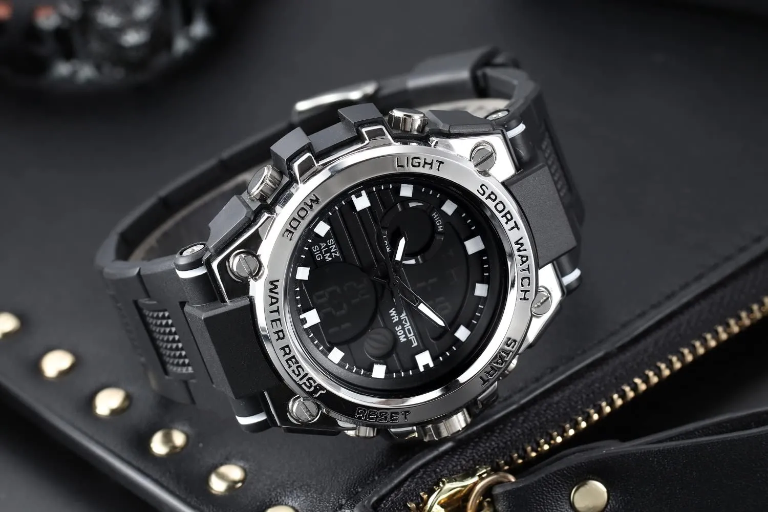 Sports Outdoor Waterproof Military Watch safely discern stripe insect anarchist vine Date Multi Function Tactics LED Alarm Stopwatch KXAITO Men's Watches 