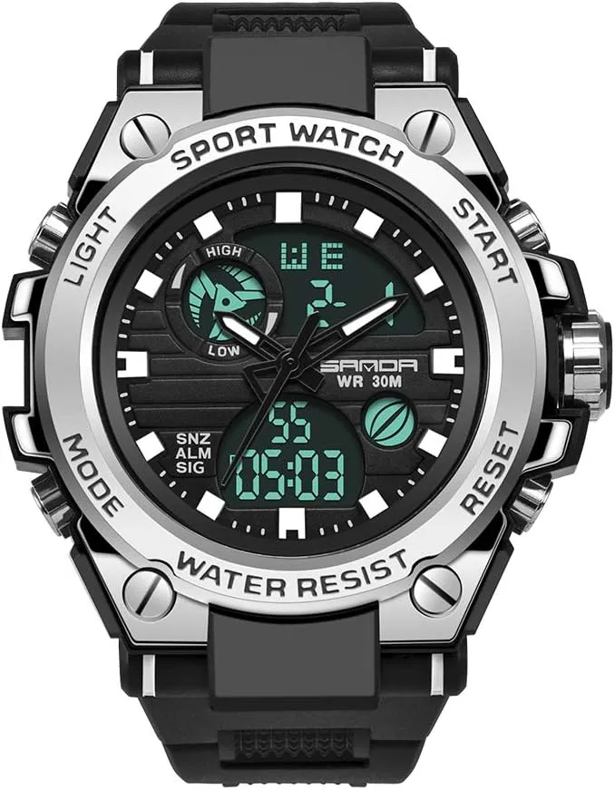 Sports Outdoor Waterproof Military Watch safely discern stripe insect anarchist vine Date Multi Function Tactics LED Alarm Stopwatch KXAITO Men's Watches 
