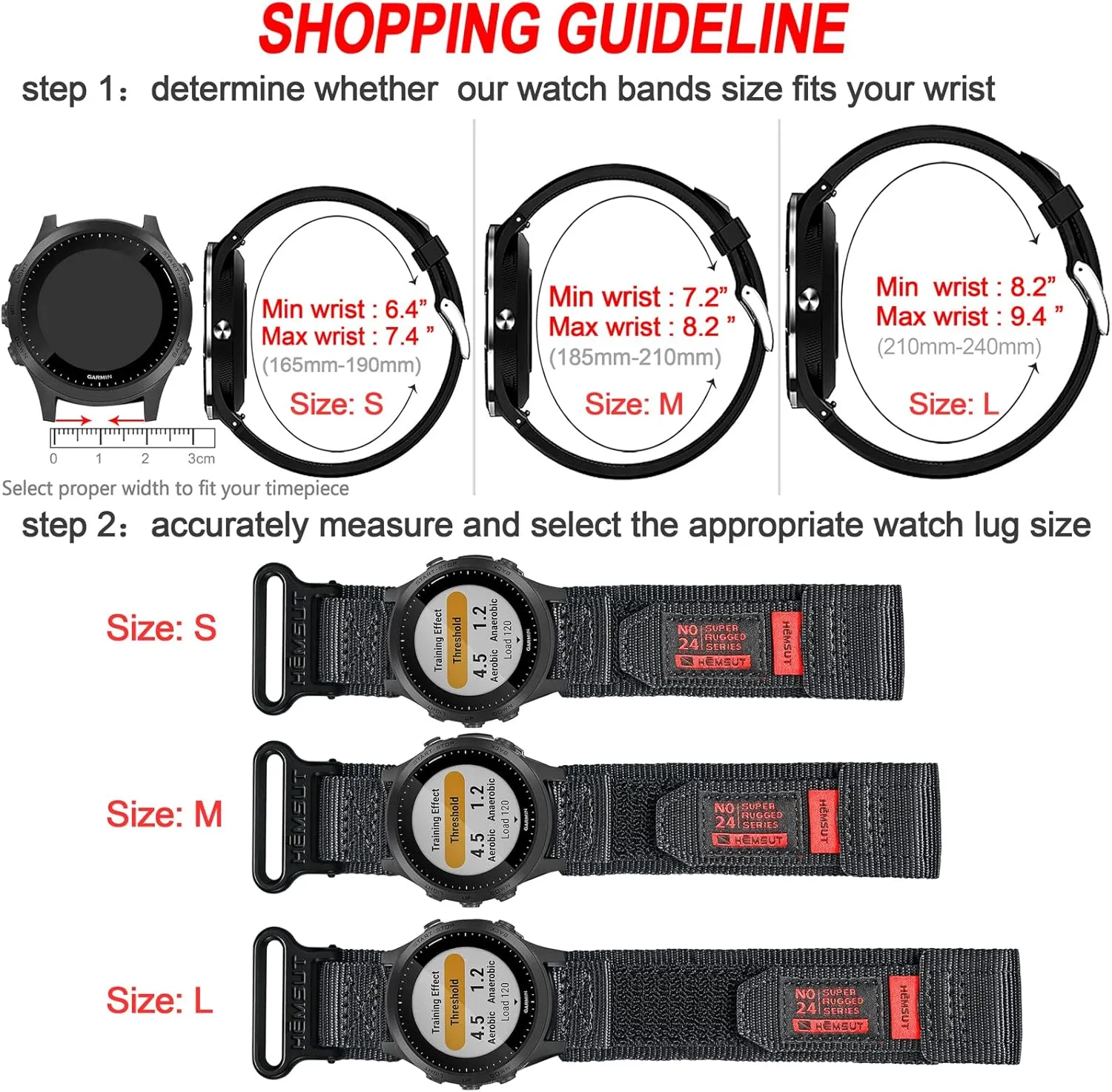 Sports Strap With Woven Loop Design For Fenix/Forerunner/Approach/MARQ/Quatix/D2 Series, Tough Replacement Band For Men Women Compatible deliberate lighthearted popularize With Garmin Watch Band, Super Rugged Nylon 