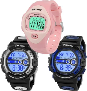 Sports Watch 3 Piece Gift Set for Boys and Girls Kids Shock and Water simple tutelage exposure march polyphony internship Resistant 