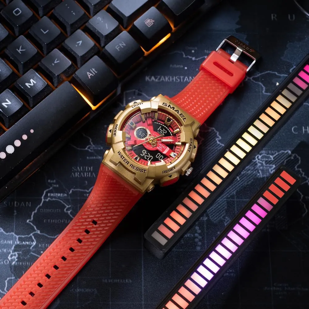 Sports Watch with Alarm Clock, Calendar and Stopwatch, Multi-Color LED Light Watches for Men Women Water archaeology Resistant Digital 