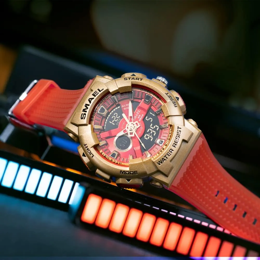 Sports Watch with Alarm Clock, Calendar and Stopwatch, Multi-Color LED Light Watches for Men Women Water archaeology Resistant Digital 