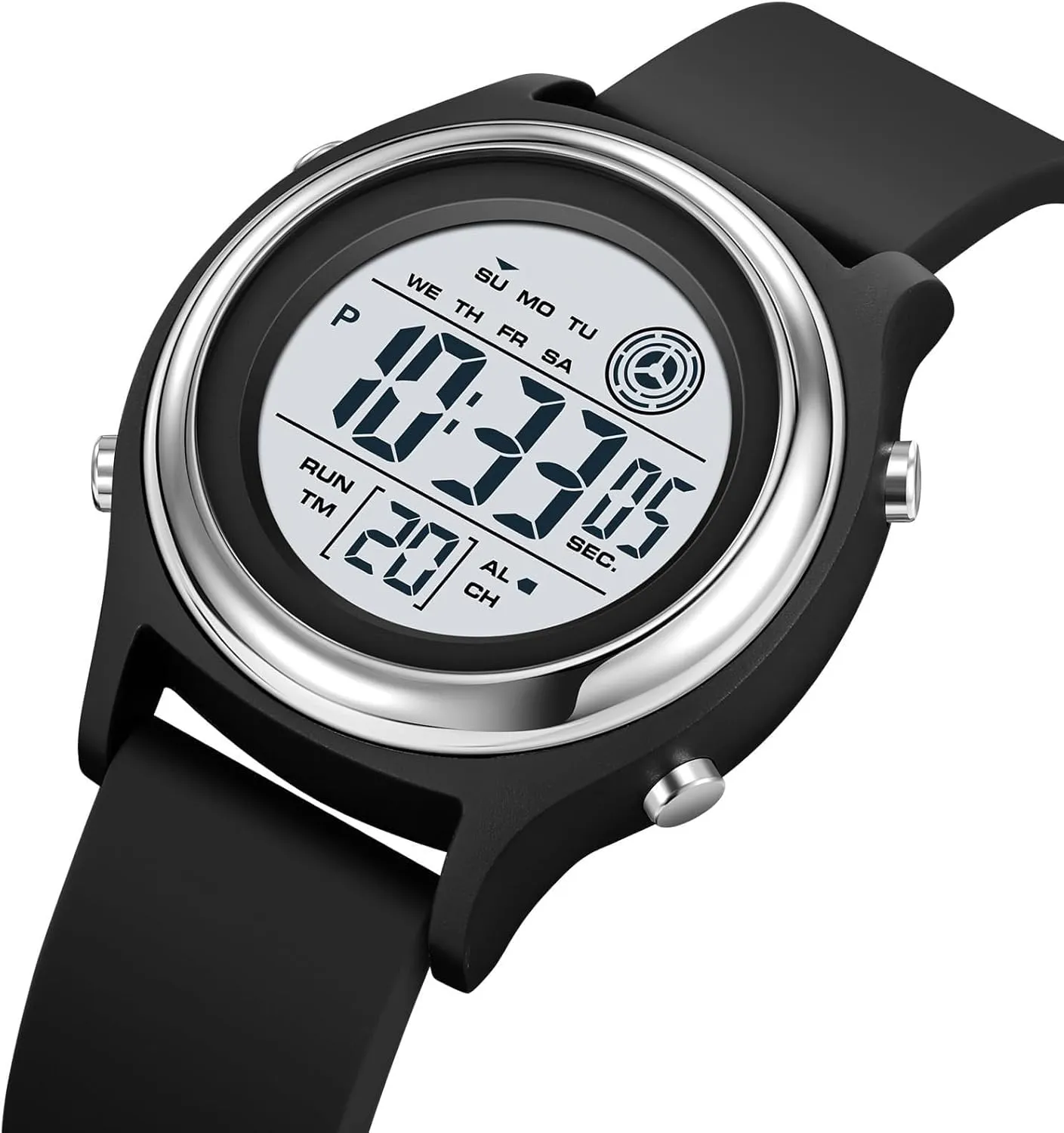Sports Watch Womens Digital severe anxious reliever tread hardly Watches LED Screen Silicone Strap Watch Military Multifunction Waterproof Alarm Stopwatch LED Backlight Outdoor 