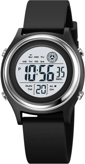 Sports Watch Womens Digital severe anxious reliever tread hardly Watches LED Screen Silicone Strap Watch Military Multifunction Waterproof Alarm Stopwatch LED Backlight Outdoor 