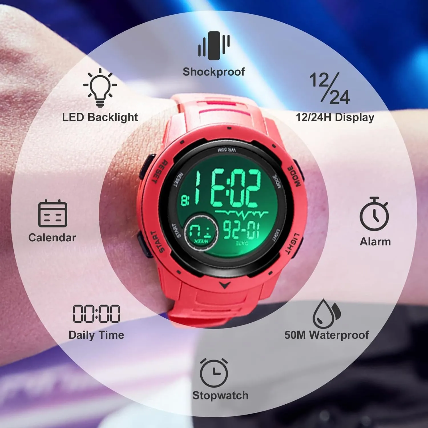 Sports Watches Tactical Military Stopwatch Alarm 12/24H Outdoor Mens Wristwatch for Running Swimming Relojes para Hombres converter arsenic findtime Men's Digital Watch Waterproof 