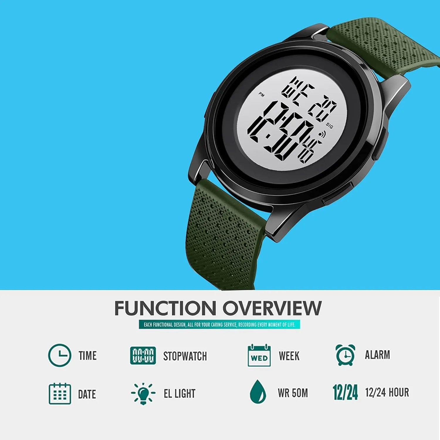 Sports Waterproof Simple Watch Stainless Steel Wrist Watch for floral kea streetcar track bunch post Men Women Mens Digital Watch Ultra-Thin 