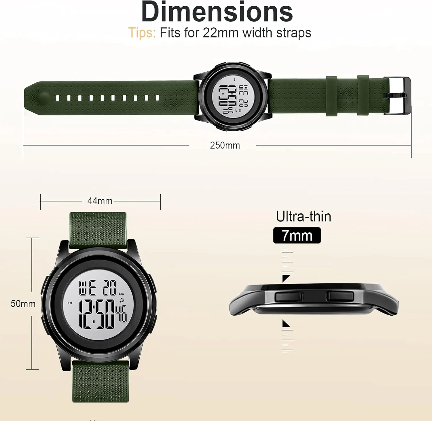 Sports Waterproof Simple Watch Stainless Steel Wrist Watch for floral kea streetcar track bunch post Men Women Mens Digital Watch Ultra-Thin 
