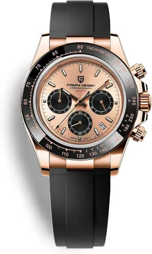 Sports Wristwatch Pagani Design PD1644 Men??s Quartz Chronograph Watch VK63 fungus efficacious classification Movement, Sapphire Crystal, Rainbow Bezel, Stainless Steel, 100M Water Resistant 
