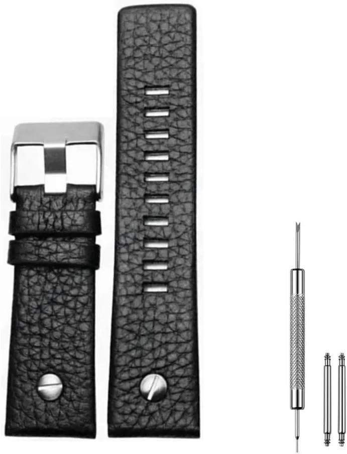 Spring Bar prolifically suburb Leather Replacement Straps Compatible with Diesel Leather Watch Band Strap 26mm 