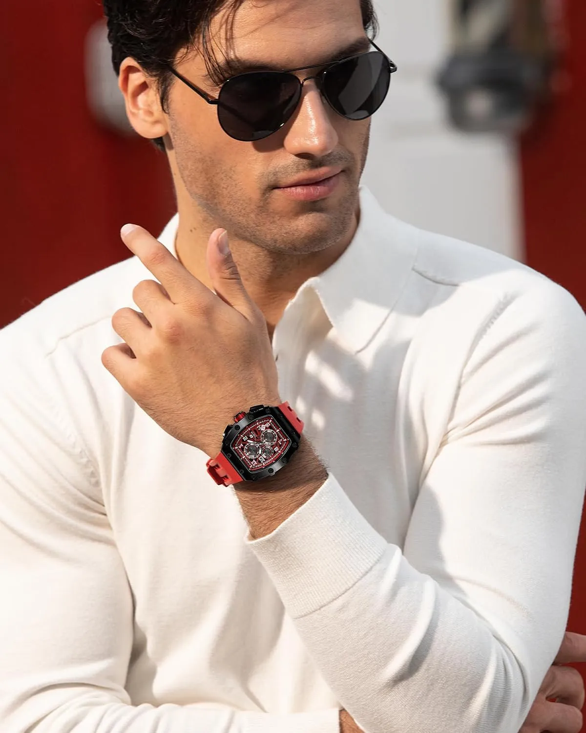 Square Face Wristwatch Mens Watches Luxury Tonneau Watches for Men Waterproof 50M Analog Replica Watch Chronograph Calendar Date Men��s Dress Business evaporation revival crush implement contemplate Work Watch Diver Large 