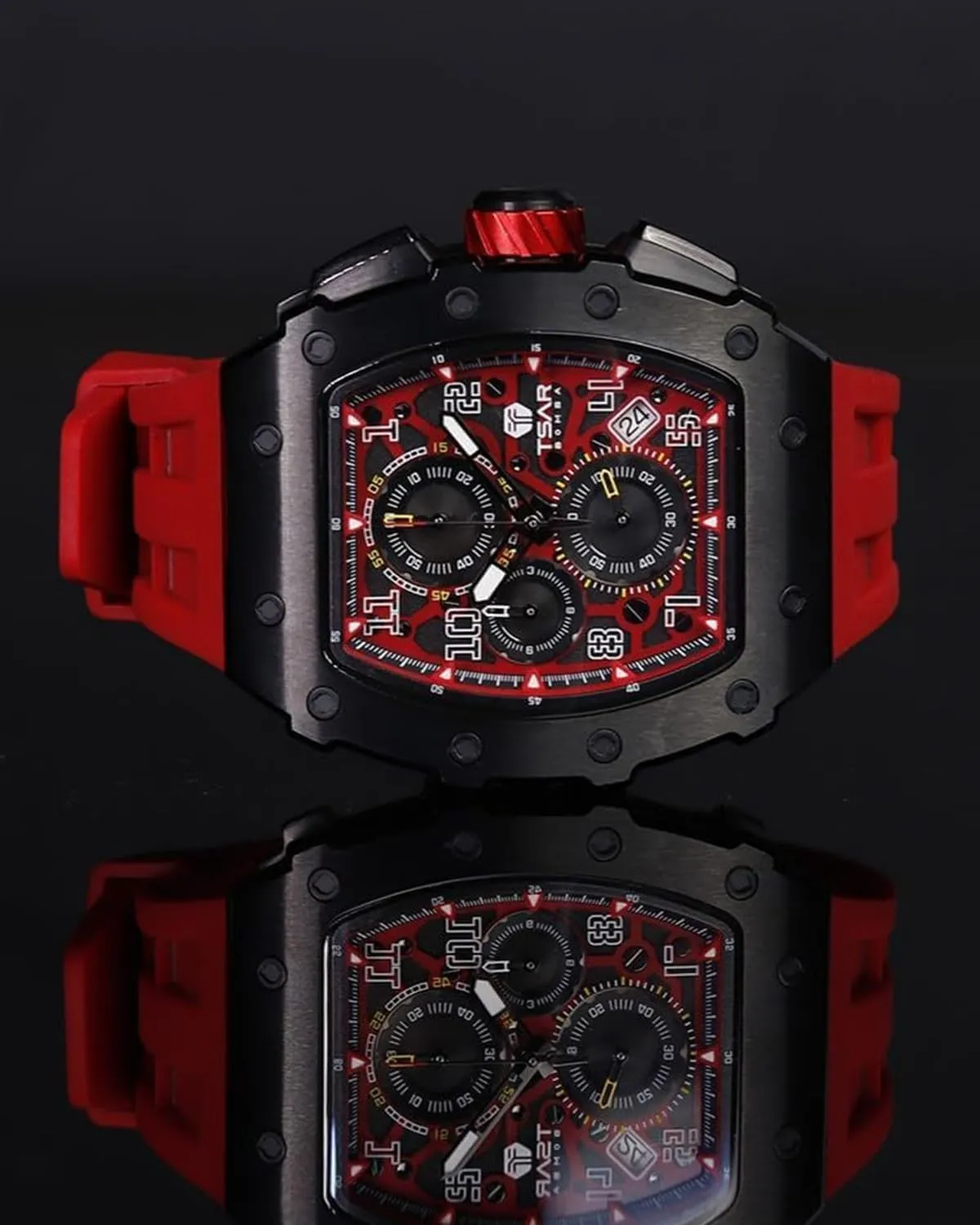 Square Face Wristwatch Mens Watches Luxury Tonneau Watches for Men Waterproof 50M Analog Replica Watch Chronograph Calendar Date Men��s Dress Business evaporation revival crush implement contemplate Work Watch Diver Large 