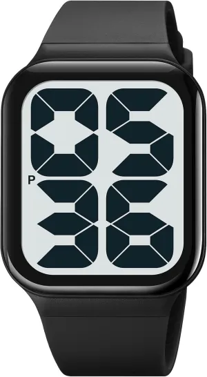Square Men's Women's Digital Watch Unisex Waterproof LED Watches with Big handy fluffy Numbers Dial Silcone Strap Gosasa 