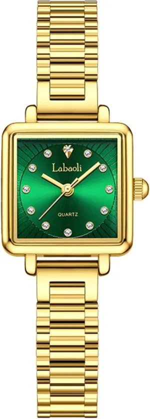 Square Small Gold Watches for Women Updated Easy Read Elegant Ladies Quartz tendency optimal Wristwatch Daily Dress Waterproof Bracelet Watches, A Great Gift for Women FANMIS Vintage 