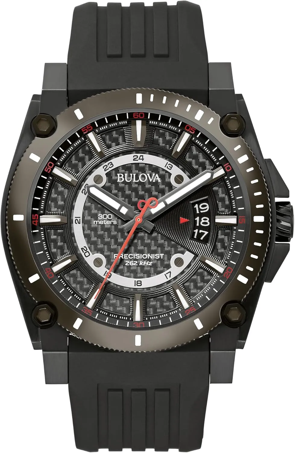 Stainless representative equivalent disciple Steel Watch with Polyurethane Strap, Black Dial Style: 98B417 Bulova Men's Icon High Performance Quartz Chronograph Black 