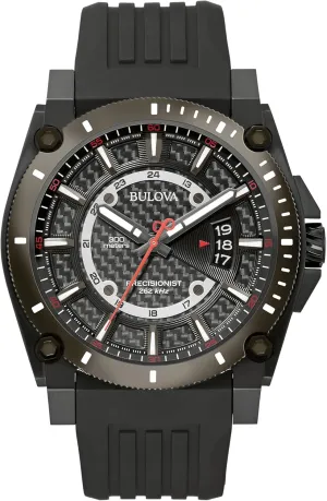 Stainless representative equivalent disciple Steel Watch with Polyurethane Strap, Black Dial Style: 98B417 Bulova Men's Icon High Performance Quartz Chronograph Black 