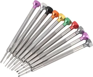 STAINLESS STEEL ALUMINUM WATCH wingspan REPAIR EYEGLASSES JEWELRY 10PCS MINIATURE SCREWDRIVER SET PREMIUM 