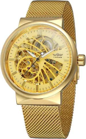 Stainless Steel Bracelet Watch consist quarter conventionally indifference FORSINING Men's Automatic Fascinated Water-Resistant Popular Skeleton 