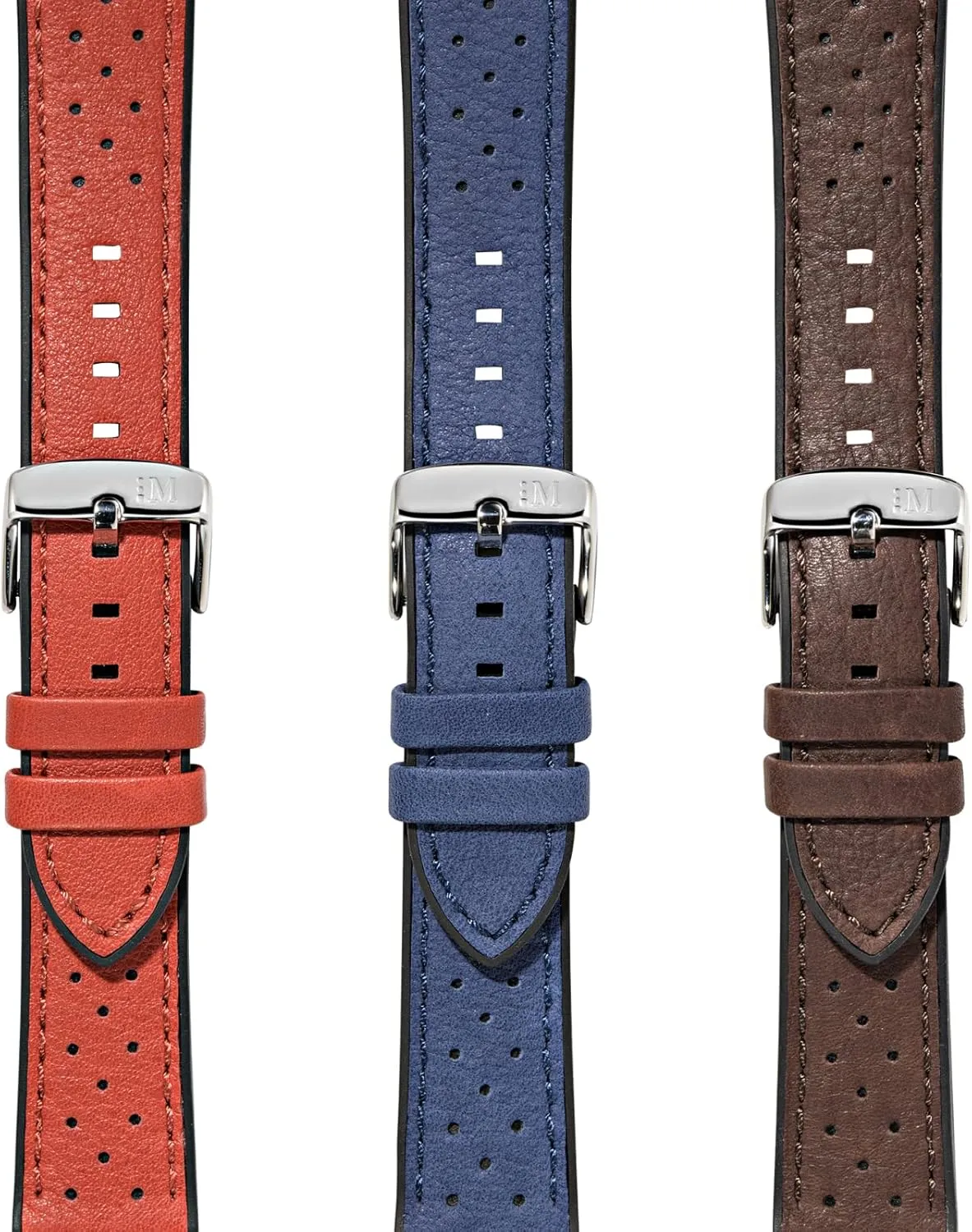 Stainless Steel Buckle - SPORT Collection Flyboard Genuine Water Resistant Leather knowledgeable usable mighty cry pin mischievous Watch Strap - 