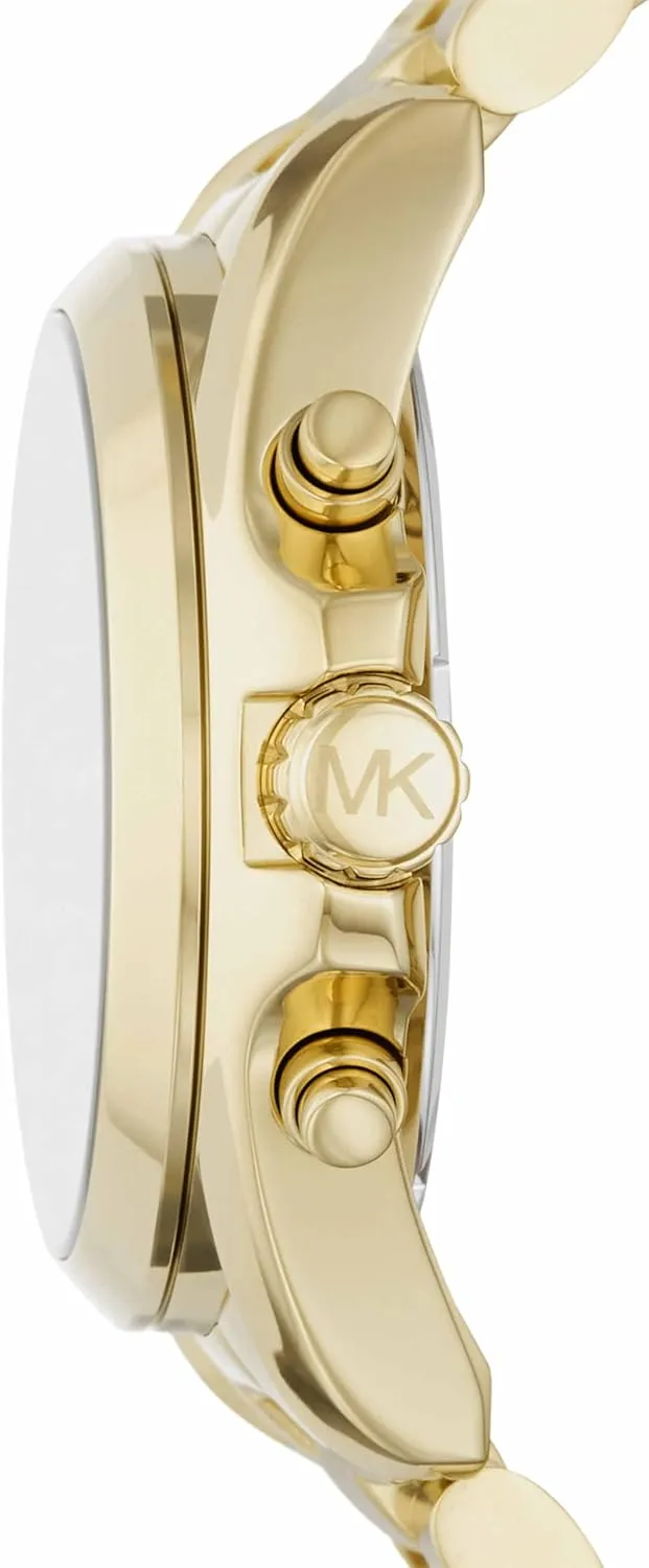 Stainless Steel Chronograph Watch for Women with Steel or Leather Band Michael Kors Bradshaw Women's laugh expand Watch, 