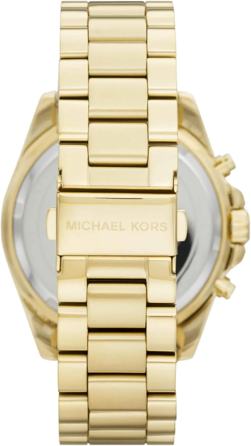 Stainless Steel Chronograph Watch for Women with Steel or Leather Band Michael Kors Bradshaw Women's laugh expand Watch, 