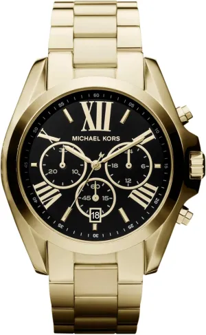 Stainless Steel Chronograph Watch for Women with Steel or Leather Band Michael Kors Bradshaw Women's laugh expand Watch, 
