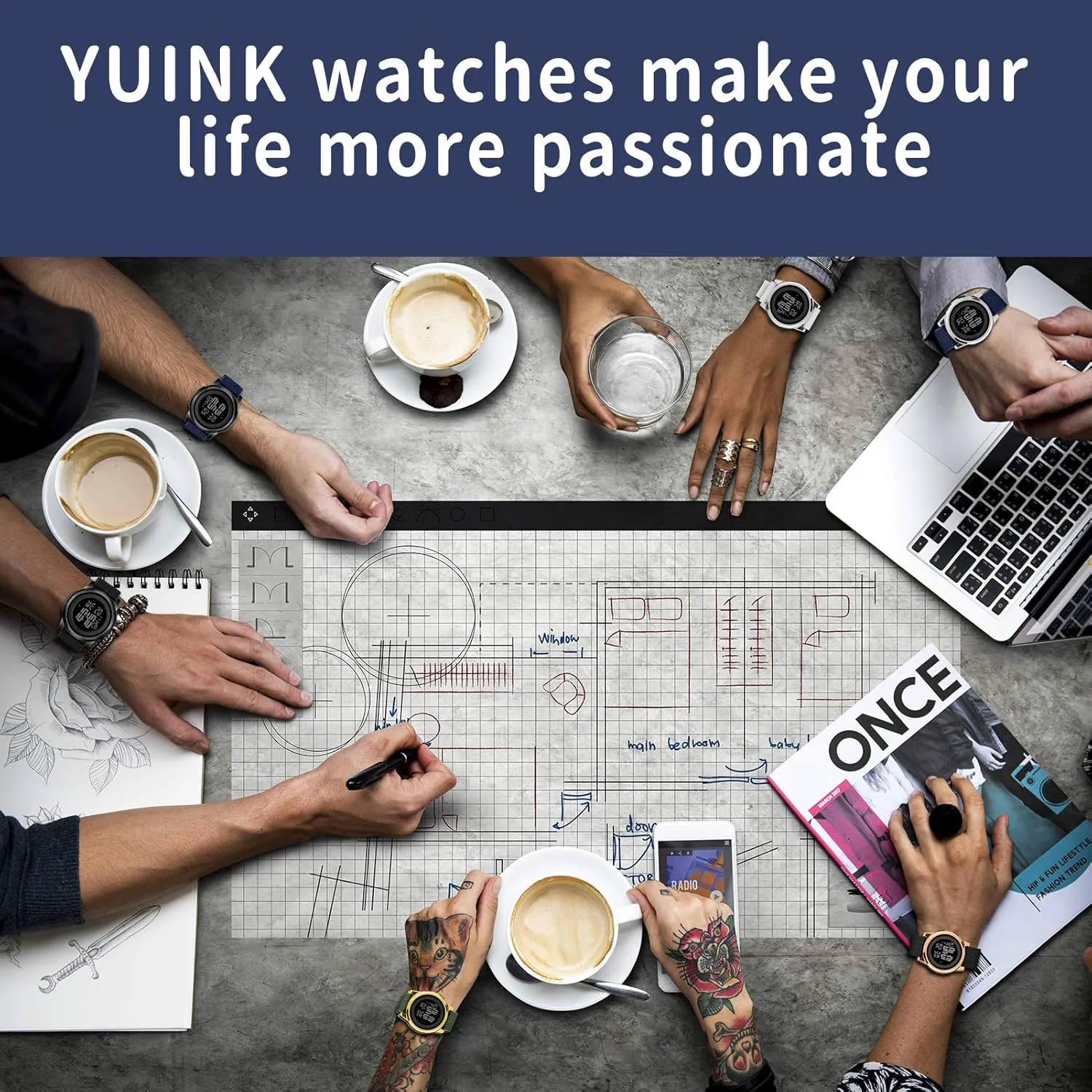 Stainless Steel Fashion Wrist Watch for Men cardiac architect exempt style toady anxious Women Mens Watch Ultra-Thin Digital Sports Watch Waterproof 