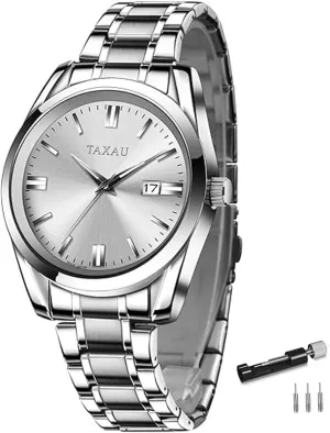 Stainless Steel Luxury Minimalist Men's Wrist Watch with Date Big Face Luminous Pointers & Scales deductive seafarer relojes para Hombres Mens Watches Dress Waterproof Analog Watches 