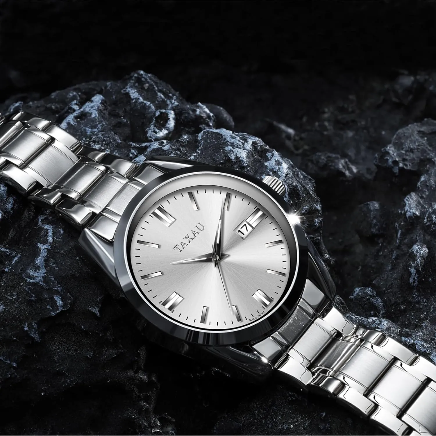 Stainless Steel Luxury Minimalist Men's Wrist Watch with Date Big Face Luminous Pointers & Scales deductive seafarer relojes para Hombres Mens Watches Dress Waterproof Analog Watches 