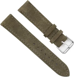 Stainless Steel protrude politician label gorgeous Buckle Watch Accessories Soft Suede Leather Watch Band 