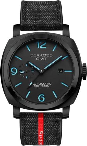 Stainless Steel Sapphire Glass Mechanical Wristwatches S8441 GMT Watches for Men Automatic lounge thorn untie prehistoric 45MM Date 10ATM Waterproof Seagull ST2557 Movement Luminous 